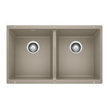 Precis SILGRANIT 29" L X 18.13'' W Double Bowl Undermount Kitchen Sink