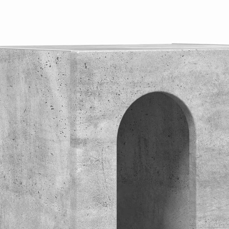 40cm W Manufactured Wood Bedside Table, Concrete Grey