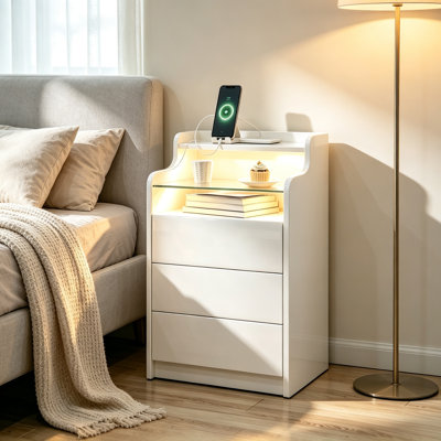 45 cm W Bedside Table