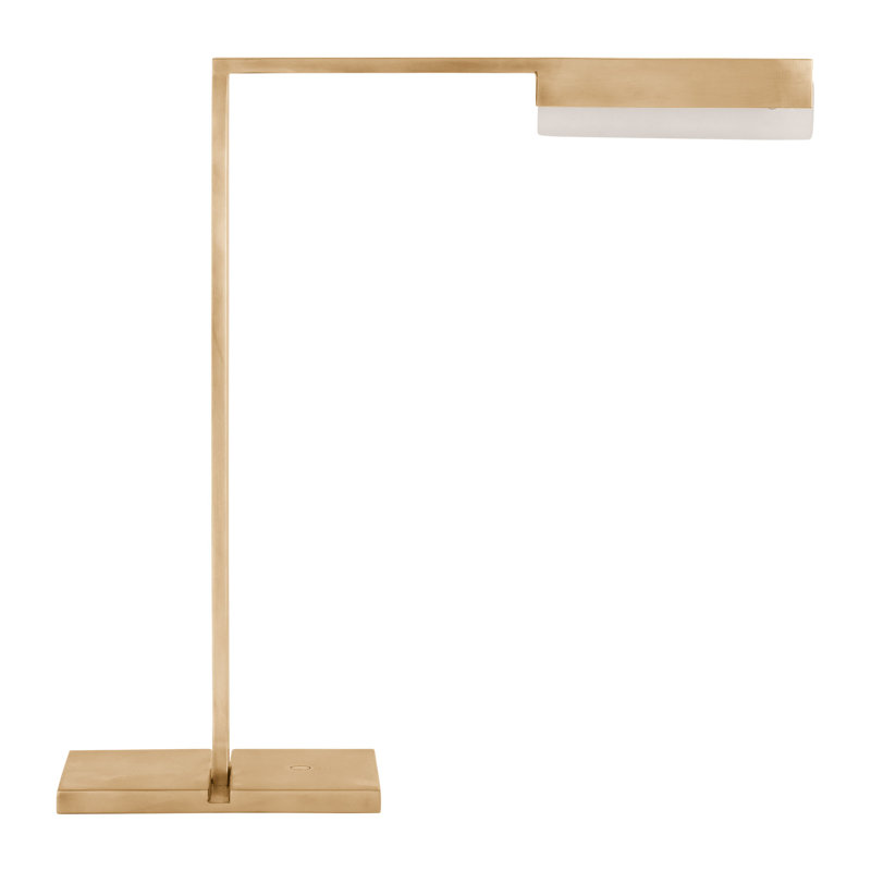 Linea Standard Lamp, Hand Rubbed Antique Brass