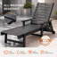 Chaise longue de patio en bois massif avec inclinaison à 4 positions-774659565