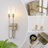 Modern Wall Sconce 2-Light Brushed Brass Finish With Frosted Acrylic Tube Shades, 21.65 Inch High Hardwired Wall Light For Living Room Hallway Bedroom, UL/ETL Listed