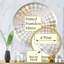 Miroir décoratif beige et doré Glacier Stone Simplicity III - Radial Dot-MIR113332-Round-95181533