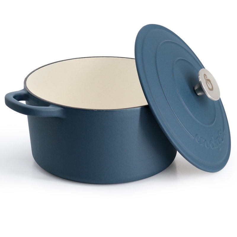 Crockpot Artisan Enameled Cast Iron Dutch Oven, 5 quarts, Navy