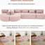 Rose avec motif combiné de 144 po, deux chaises longues mobiles, cinq coussins de dossier et de bons modules de confort de soutien, longue durée-367225249