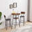 Round bar stool set with shelf, upholstered stool with backrest-881475871-881475864