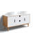 Antonina 60'' Natural Veneer Plywood Double Bathroom Vanity with Engineered Quartz Top-35980500