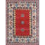Hand Knotted Wool Geometric Area Rug in Pink
