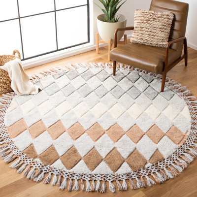 Tapis gris / gris anthracite en laine / jute touffeté à la main Gile