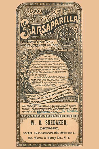 « compound of sarsaparilla », art textuel