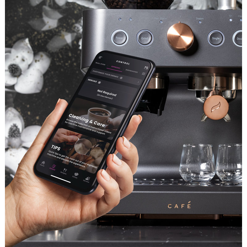 Café Bellissimo Semi-Automatic Espresso Machine, Matte Black