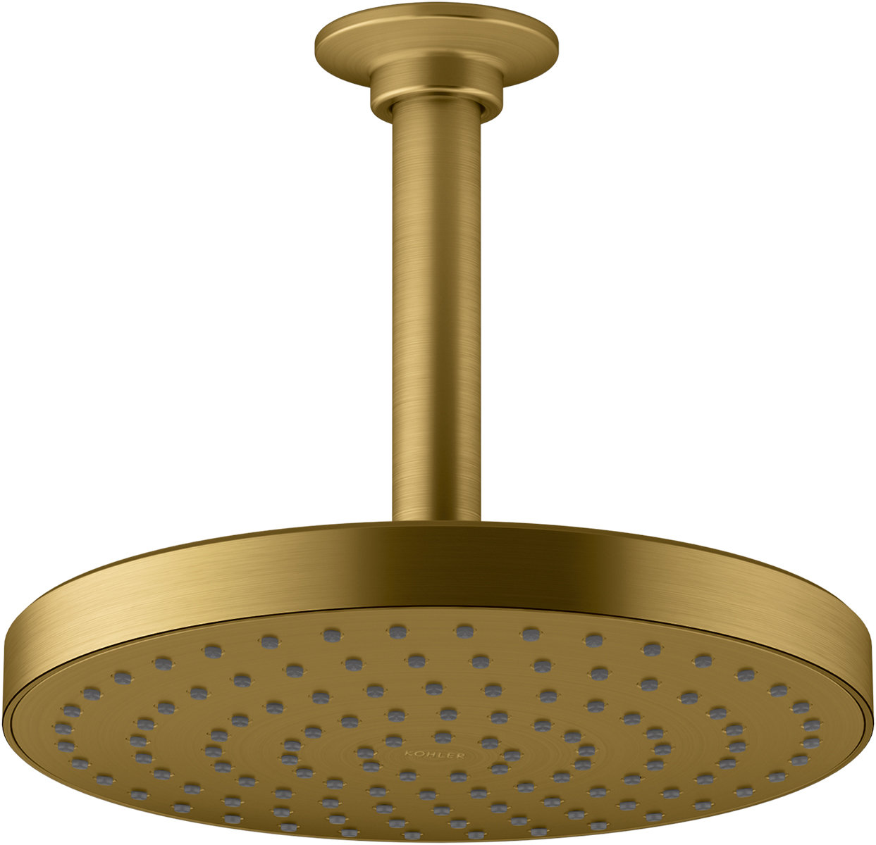 Awaken 8" 2.0 GPM Rain Showerhead, Vibrant Brushed Moderne Brass, 1.75 GPM