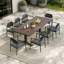 Ensemble repas d'extérieur en aluminium 9 pièces Aeris-106437748