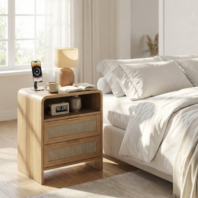 Table de chevet Modern Rattan