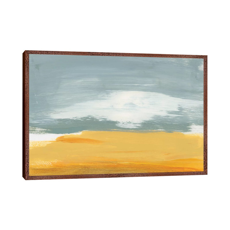 Winter Desert by Bronwyn Baker - Painting on Canvas, 66.04cm H x 101.6cm W x 3.81cm D, Classic Brown Wood Framed