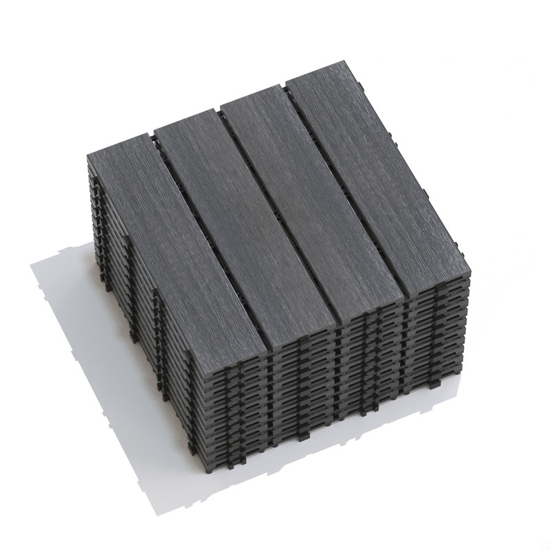 Paquet de tuiles de patio pour terrasse de 22 WPC