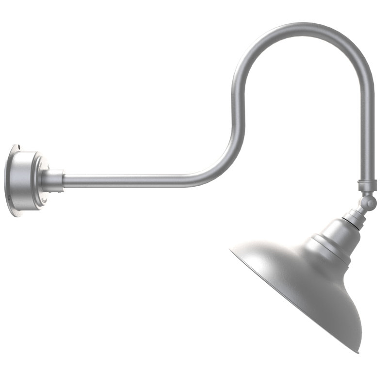 Adesh LED Wall Light, Galvanized Silver