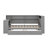 Full Size LED Platform Bed with Storage, Trundle, Desk, Charging Station and Upholstered Headboard - 8 Shelves-1299121347