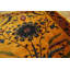 Tapis art déco rectangulaire jaune et doré en laine des années 1920
