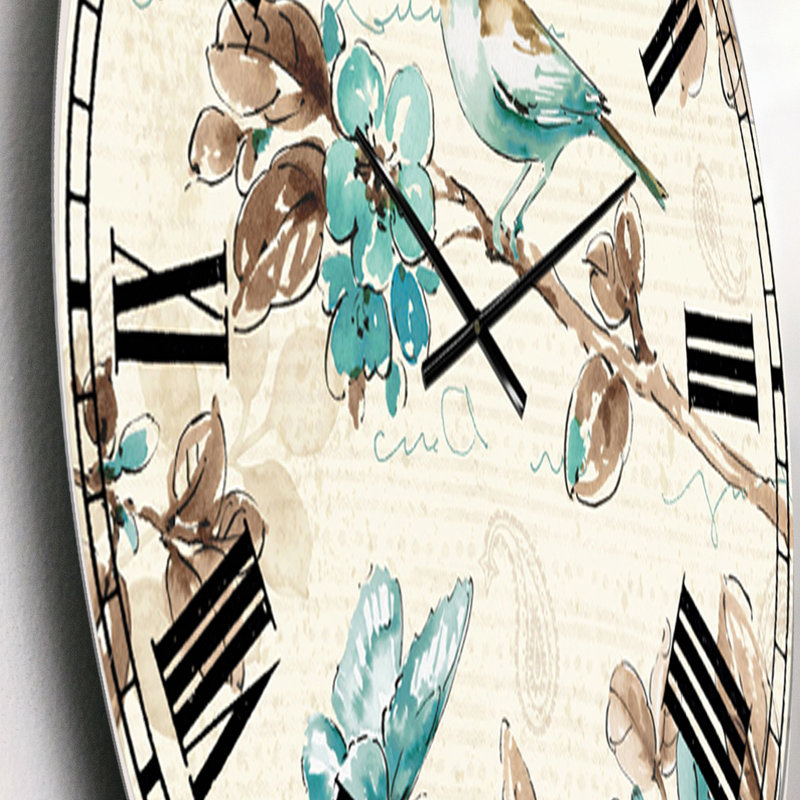 Ailes d'oiseaux beiges - Horloge murale traditionnelle, Petit