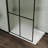 34"w X 72"h Fixed Panel Walk-in Shower Screen, 1/5" (5mm) Frost Tempered Glass With Safety Chamfer, Adjustable Support Bar, Doorless Design, Black