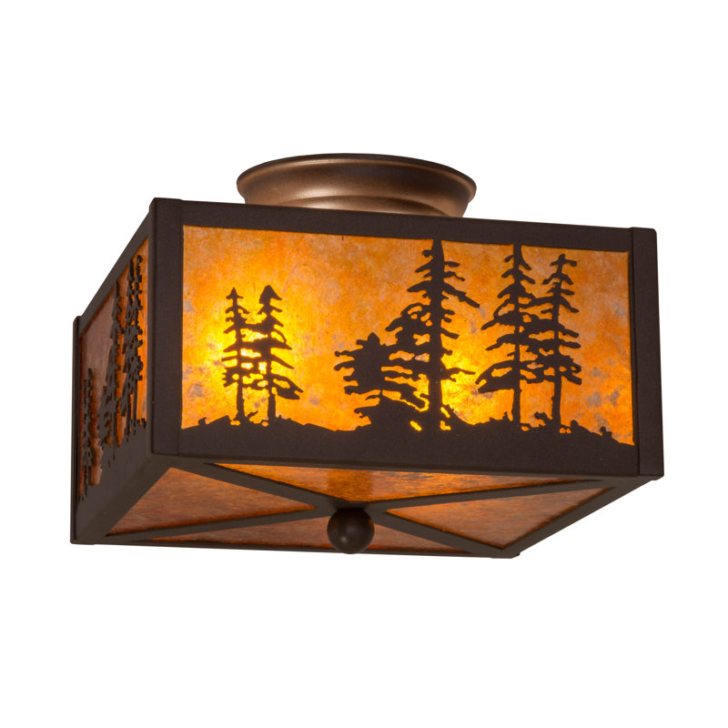 Rustic Lodge 2 - Light Semi Flush Mount