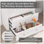 Armoire-penderie Armoire, rangement en tissu en bois avec 2 tiroirs de rangement et tiges de suspension amovibles, blanc
