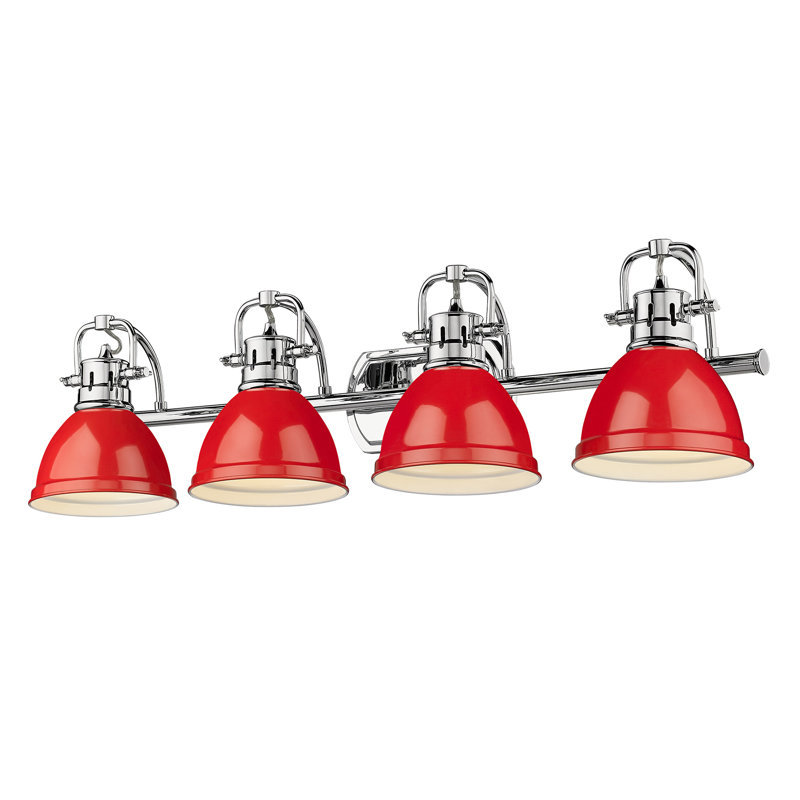Calico 4 - Light Dimmable Vanity Light, Red, Chrome