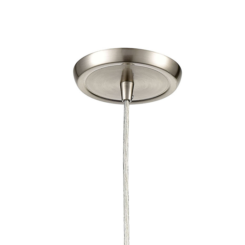 Sutter Creek 8'' Wide 1-Light Pendant - Satin Nickel, 10" H x 8" W x 8" D, Nickel, 100 W