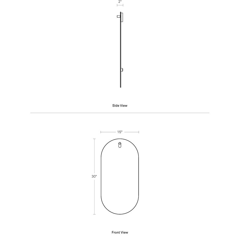 Hang 1 Capsule Beveled Wall Mirror