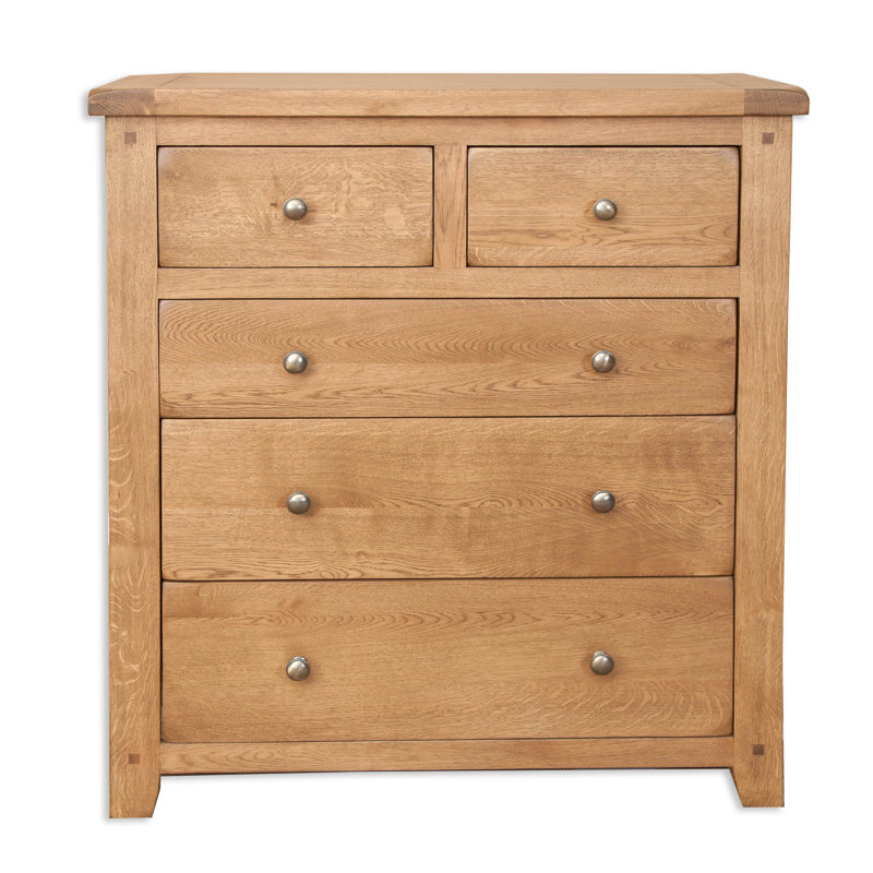 Latimer Solid Wood 100cm W 5 - Drawer Chest of Drawers