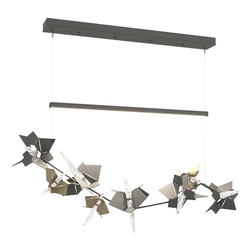 Luminaire suspendu pour îlot de cuisine Belladonna, Fer naturel, Or doux