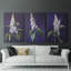 Ensemble de 3 toiles tendues avec châssis Floral Series