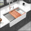 30X20 Inch White Farmhouse Sink Workstation - Ceramic Single Bowl Farm Kitchen Sink