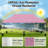10 X 20ft Pop-up Canopy Tent Folding Instant Sun Shelter With 3 Adjustable Heights Pink