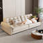 Canapé modulaire orange en cuir véritable-290587172-290587173