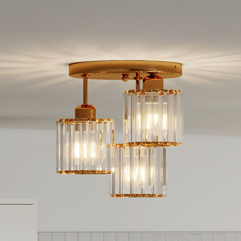 Semi Flush Mount, Gold