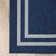Tapis gris foncé / blanc à double bordure touffeté à la machine
