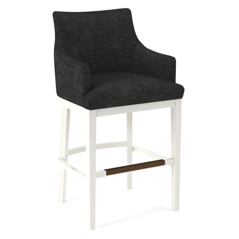 Upholstered Stool, Evolution Pumice, White