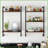 3-Tier &amp; 2-Tier Floating Shelves Wall Mounted Storage | Walnut | Iron,Particle Board+MDF