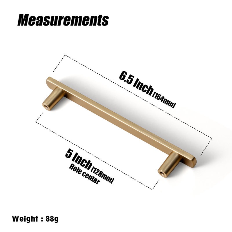 5''Centre To Centre Novelty Irregular Bar Pull Handle Multipack, Champagne Bronze