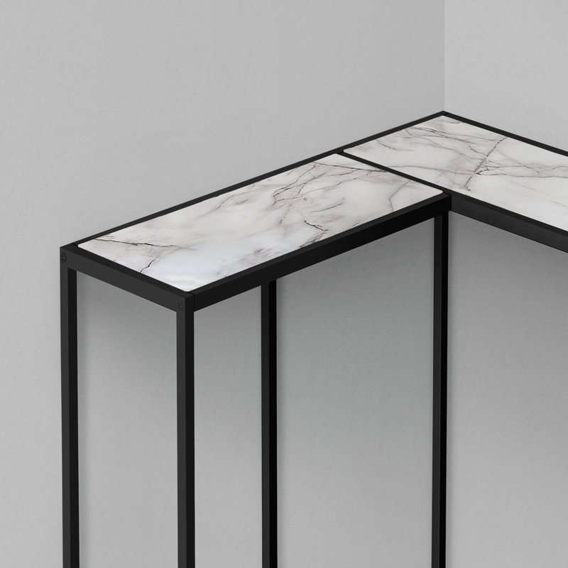 Table d'appoint Ramsey, White/Grey, Black