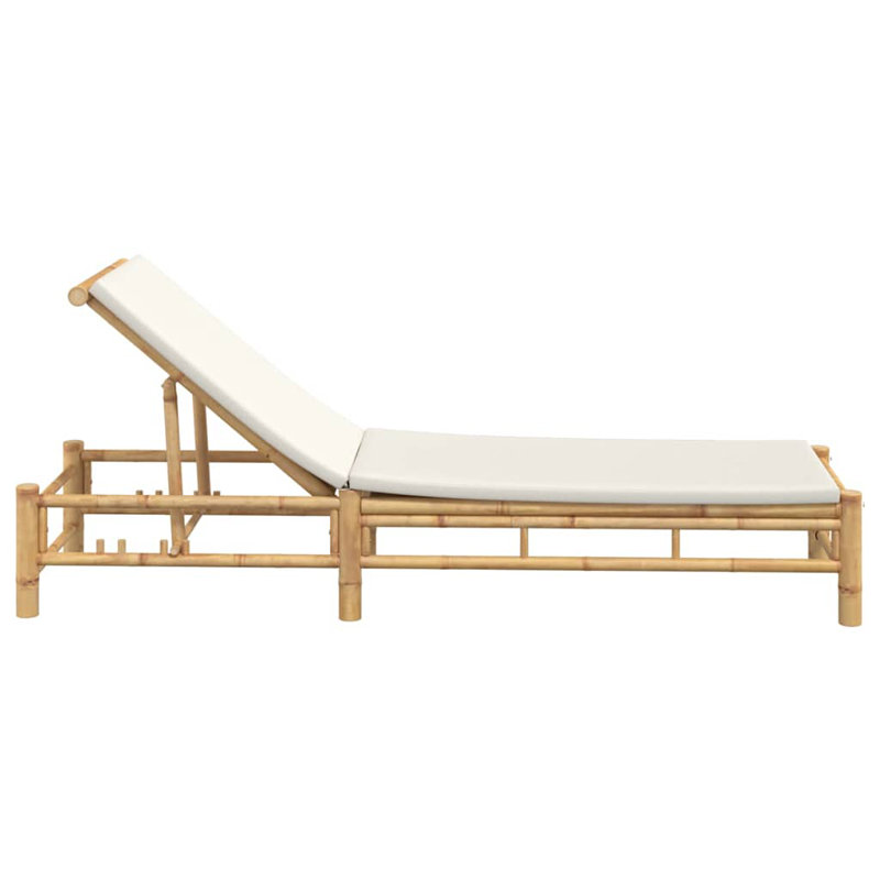 Sun Lounger 100% Polyester Large, Cream