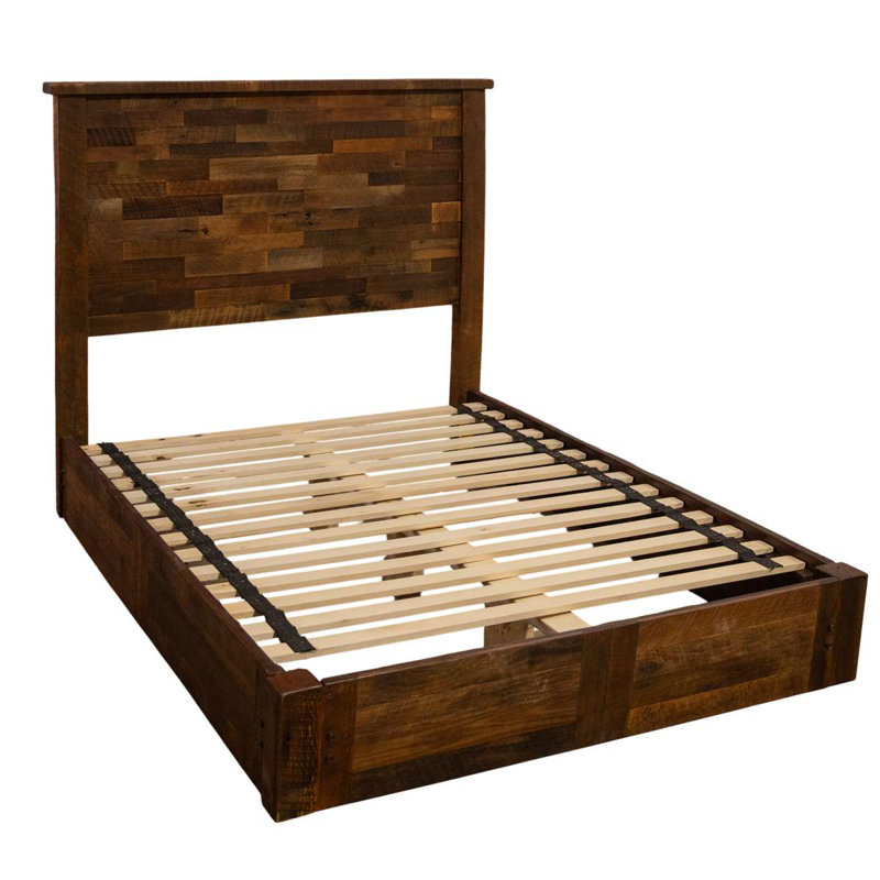 Fireside Lodge Barnwood Americana Platform Bed - Cal King, California King