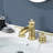 Waterfall 8 In. Widespread Double Handle Stainless Steel Bathroom Faucet-103539562