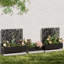 Lit de jardin surélevé autoportant en métal avec treillis pour terrasse avant 47 po H x 47 po H 47 po x l 47 po-1712031522-1712031525