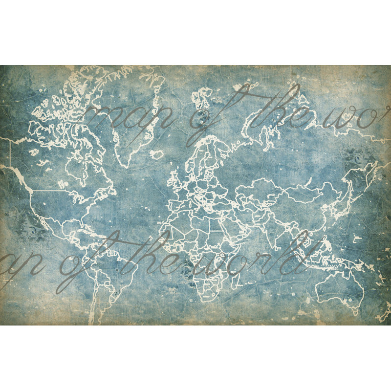 Moon Map by Jennifer Goldberger - Wrapped Canvas Painting, 20cm H x 30cm W
