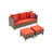 Duponta 12 - Person Patio Conversation Set with Cushions-72511