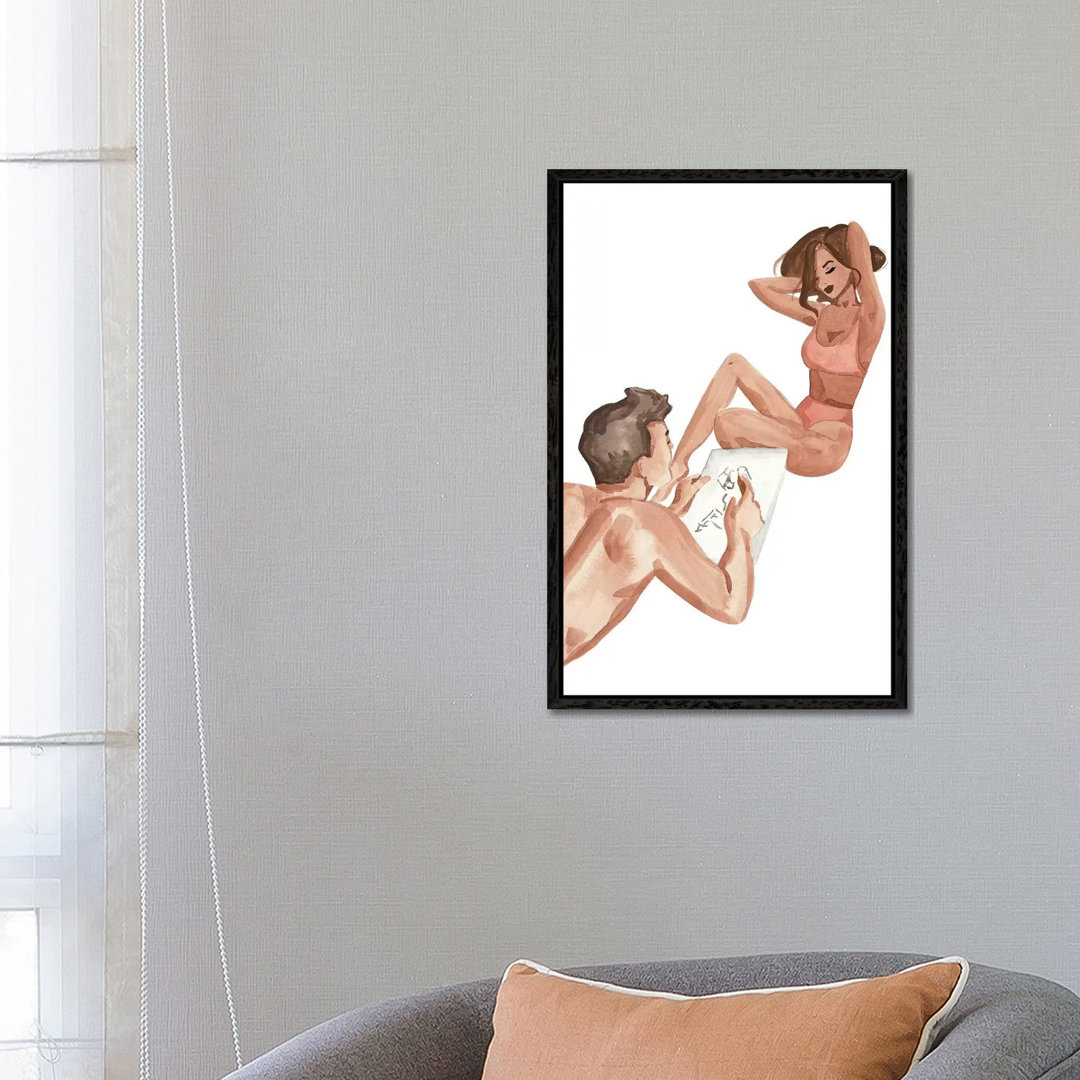 Beach Romance von Sabina Fenn - Galerie-verpackte Leinwand Giclée auf Leinwand