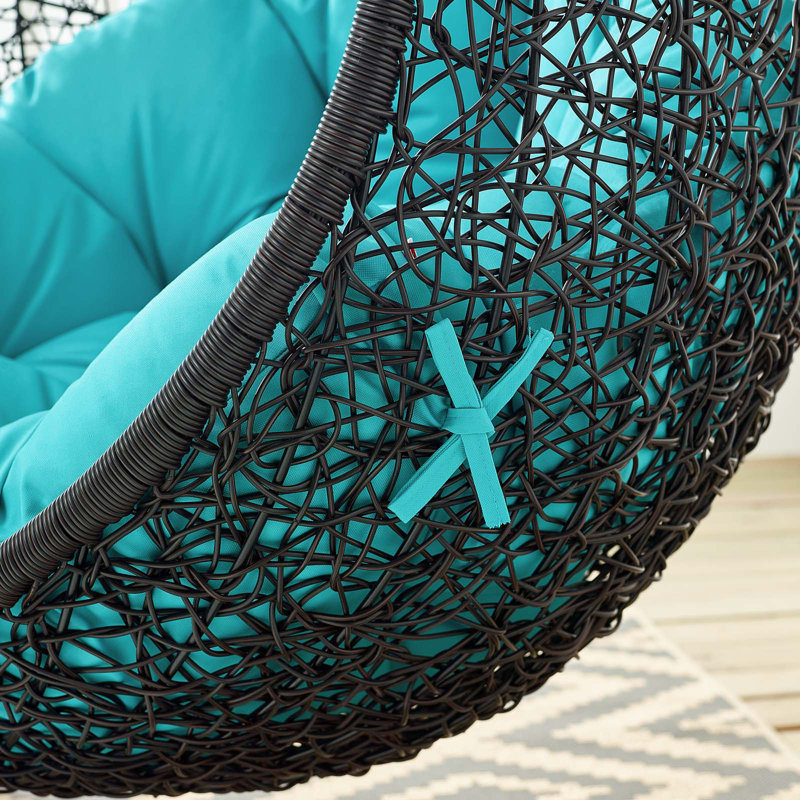 Chaise suspendue d'extérieur Encase de Modway, Turquoise